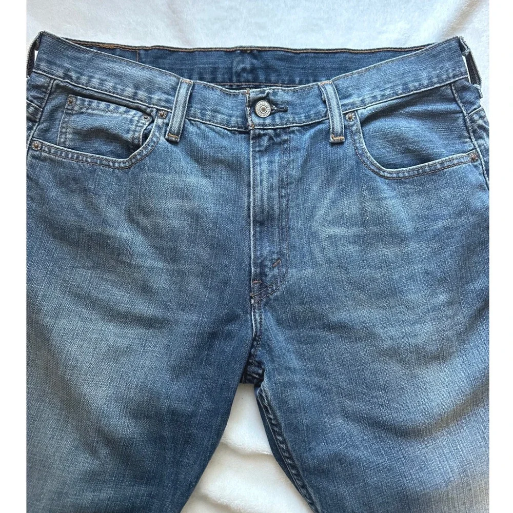 Levi's 569 Loose Straight Jeans Mens 33x34 100% Cotton Blank Red Tab Baggy Denim